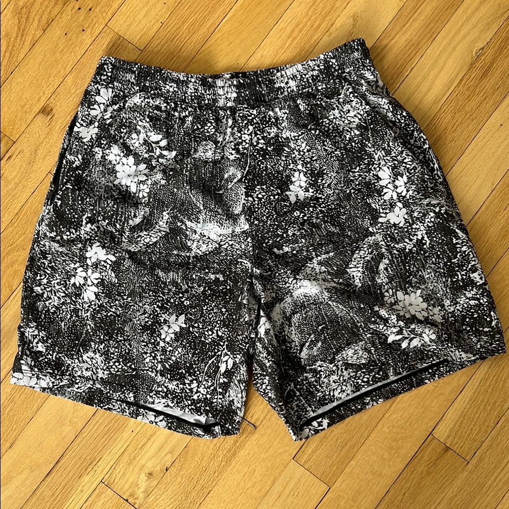 Black and White Patterned Shorts